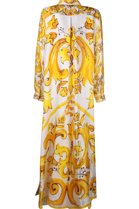 Dolce & Gabbana for Women Dolce & Gabbana Yellow Maiolica Long Dress