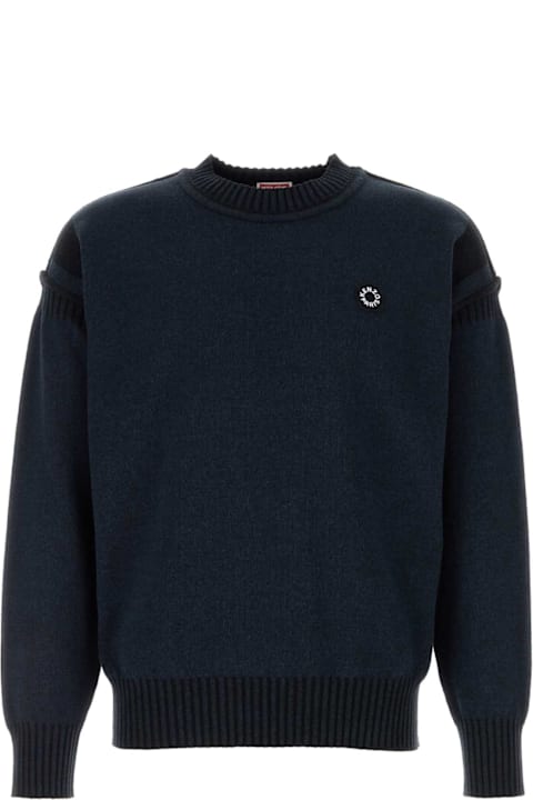 Kenzo for Kids Kenzo Midnight Blue Cotton Blend Sweater