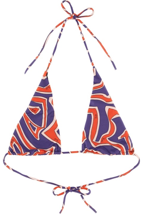أدوات منزلية Pucci Maze Print Triangle Bikini Top