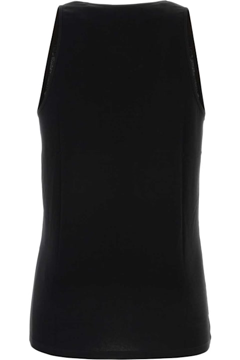 Lemaire Topwear for Men Lemaire Black Cotton Tank Top