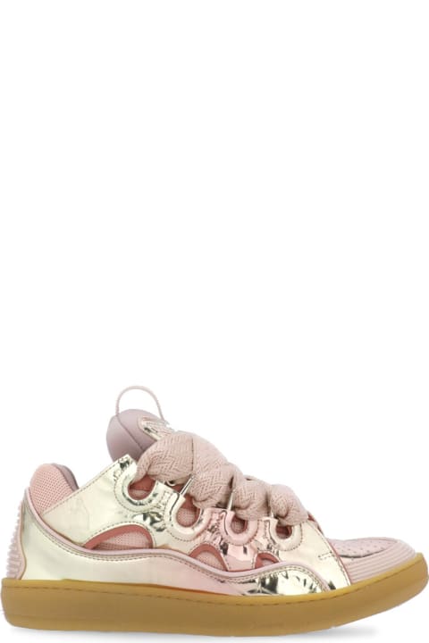 ウィメンズ スニーカー Lanvin Curb Sneakers In Rose-pink Leather