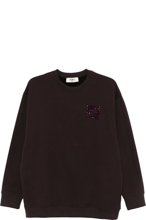 Fendi Sweaters for Women Fendi Sweatshirt Ff Embroidery