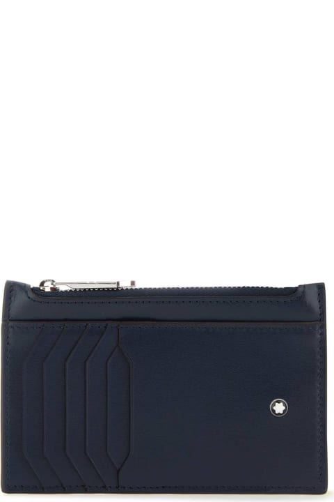 ウィメンズ Montblancの財布 Montblanc Blue Leather Cardholder