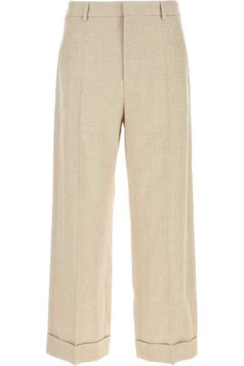 Sale for Men Valentino Garavani Beige Linen Blend Pant