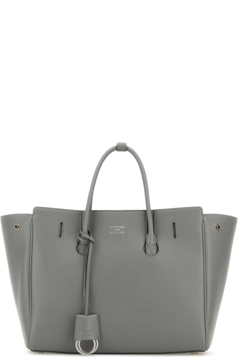 Bags for Women Balenciaga Grey Leather Small Carry All Hampton Shopping Bag