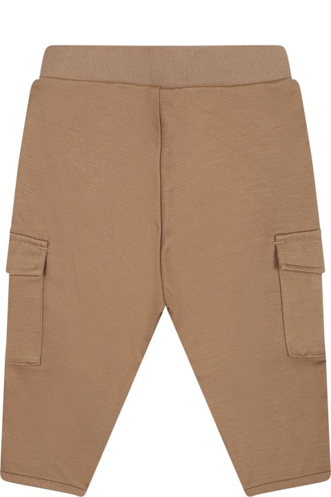 Bottoms for Baby Boys Hugo Boss Beige Cargo Trousers For Baby Boy