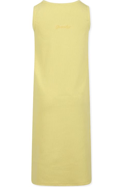 خصم على بنات Givenchy Yellow Dress For Girl With Logo