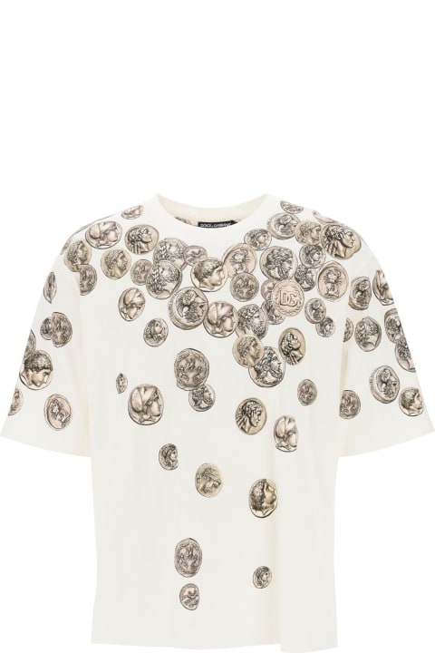 Dolce & Gabbana Topwear for Men Dolce & Gabbana Coins Print T-shirt