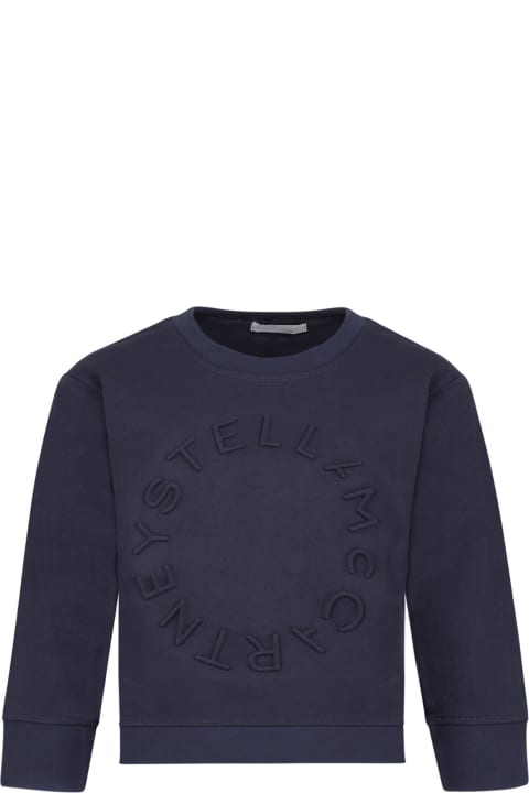 Stella McCartney Kids Stella McCartney Kids Blue Sweatshirt For Boy With Logo