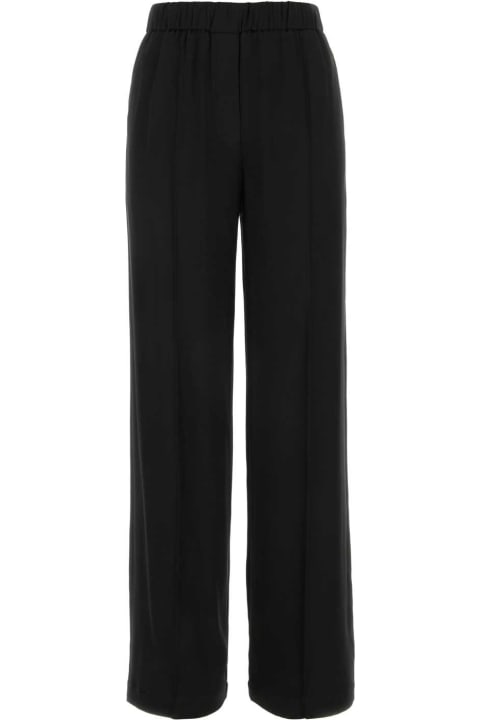 Loewe Pants & Shorts for Women Loewe Black Satin Pant