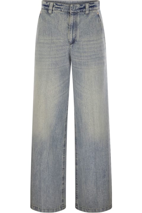 Brunello Cucinelli Jeans for Women Brunello Cucinelli Soft Denim Low-slung Trousers With Adjustable Waistband And Monile