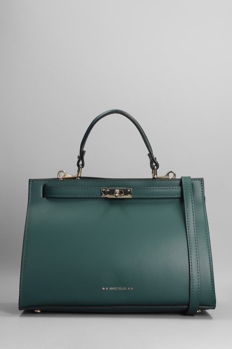 Queen L Hand Bag In Green Leather