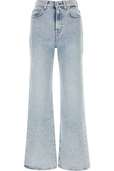 Fashion for Women 7 For All Mankind Light-blue Stretch Denim Chiara Biasi X 7 For All Mankind Jeans