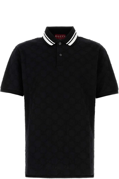 Fashion for Men Gucci Black Stretch Piquet Polo Shirt