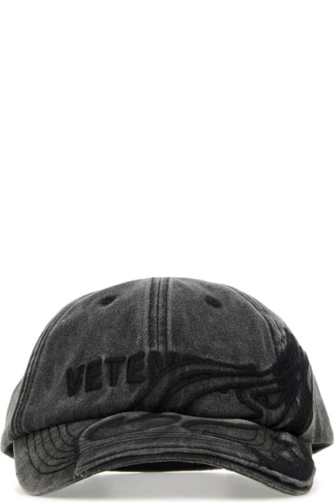 メンズ VETEMENTSの帽子 VETEMENTS Black Cotton Baseball Cap