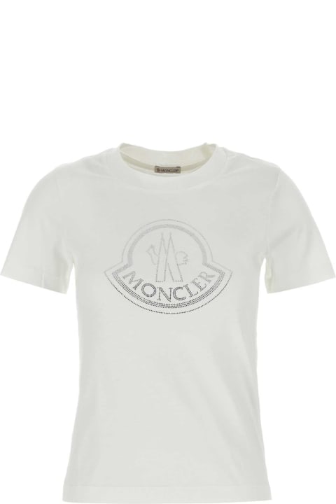 Topwear for Women Moncler White Cotton T-shirt