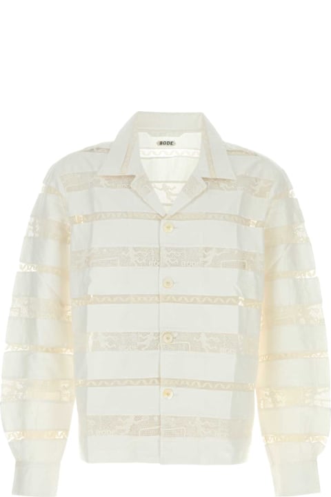 أدوات منزلية Bode White Poplin Shirt