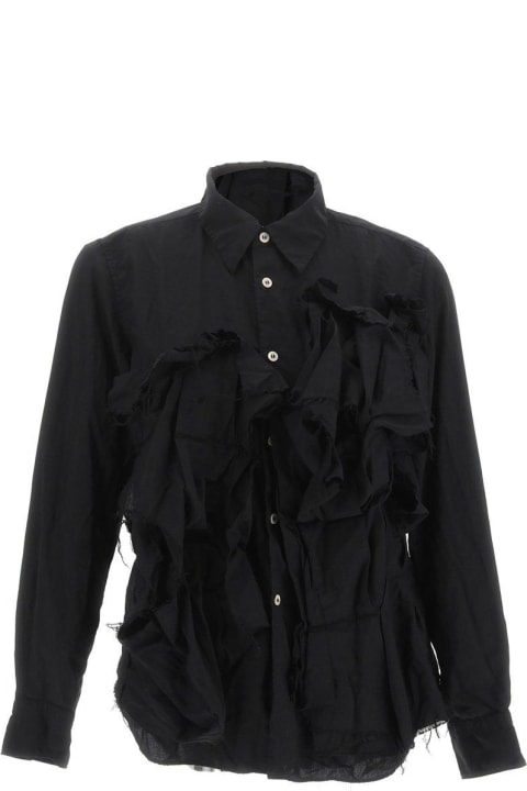 Comme des Garçons for Women Comme des Garçons Appliqu Etailed Long-sleeved Buttoned Shirt