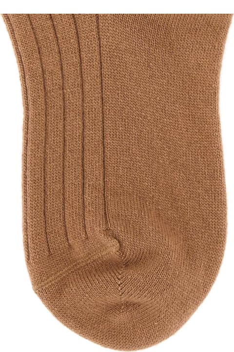 Underwear & Nightwear for Women Prada Camel Stretch Wool Blend Socks
