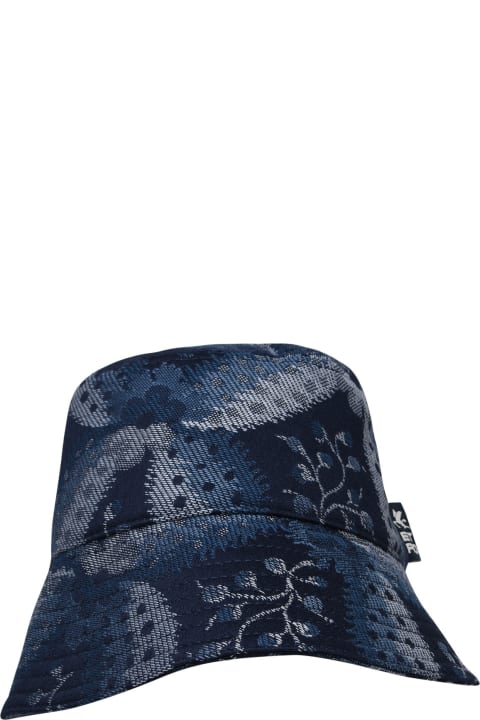 Hats for Women Etro Blue Cotton Blend Hat