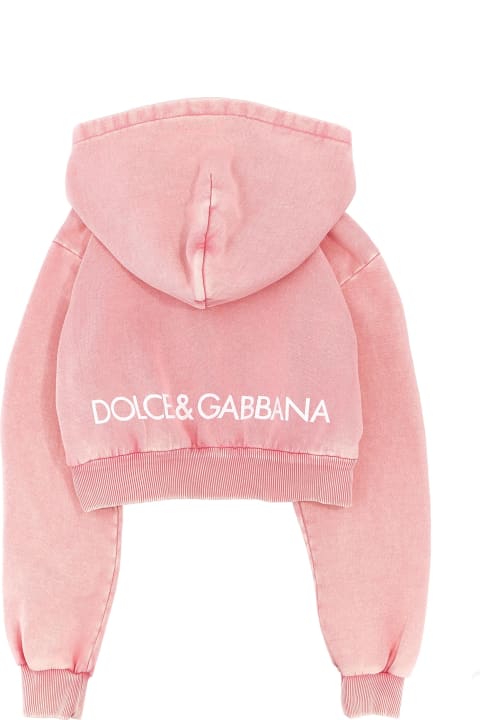 Topwear for Girls Dolce & Gabbana Logo Print Hoodie