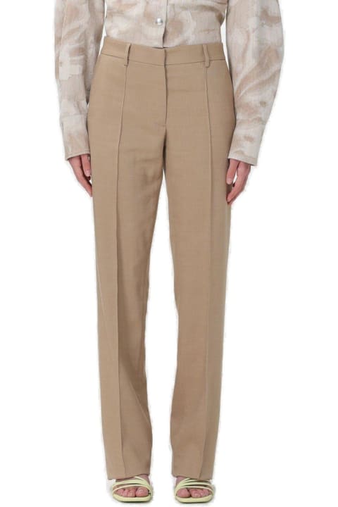 Fashion for Women MSGM Straight-leg Pleated Tailored Trousers MSGM
