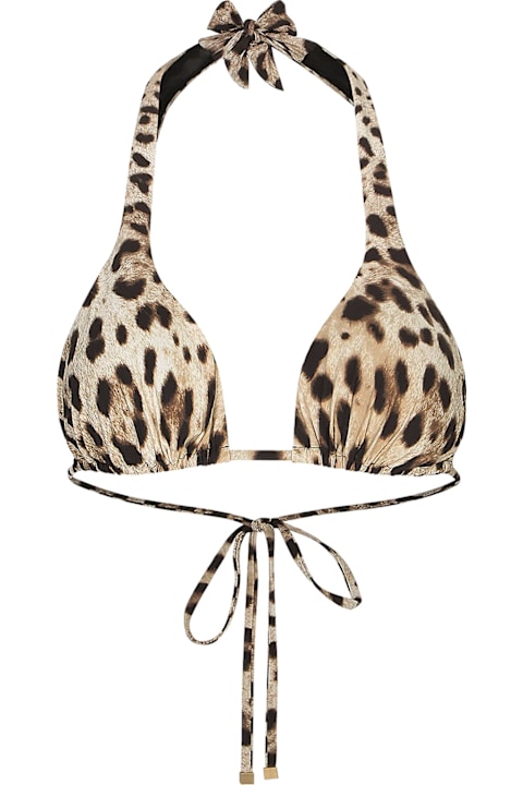 Homeware Dolce & Gabbana Bikini Top With Animal Print