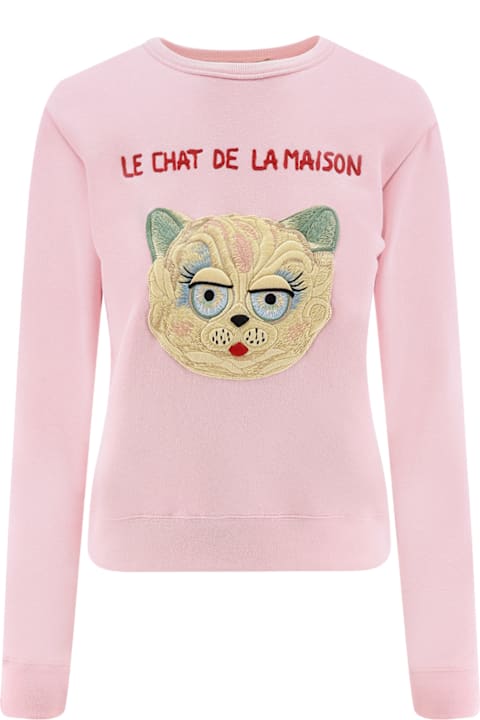 Valentino Sweaters for Women Valentino Le Chat De La Maison Cotton Sweatshirt