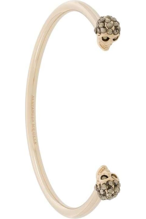 Alexander Mcqueen Woman's Skull Brass Bracelet