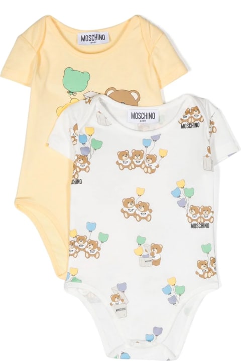 Bodysuits & Sets for Baby Boys Moschino Set 2 Body Con Stampa Teddy Bear