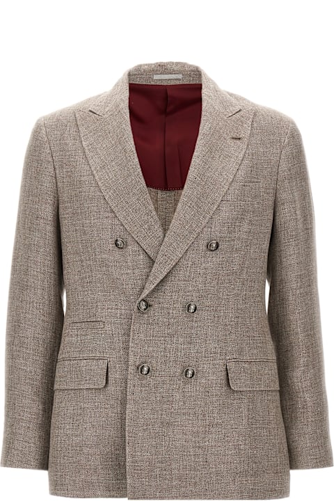 Coats & Jackets for Men Brunello Cucinelli Diagonal Deconstructed Blazer