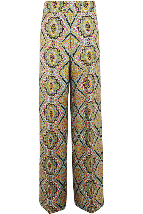 Etro Pants & Shorts for Women Etro Silk Twill Trouser