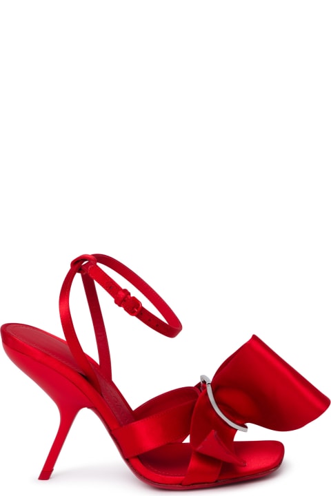 Fashion for Women Ferragamo Helena Red Satin Sandals