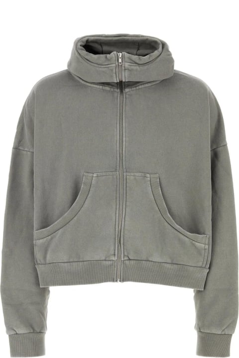Coats & Jackets for Men Entire Studios Grey Cotton Oversize Sweatshirt
