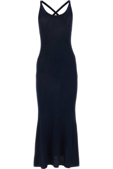 Prada Clothing for Women Prada Navy Blue Silk Blend Dress