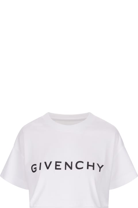 Givenchy Topwear for Women Givenchy White Givenchy Crop T-shirt