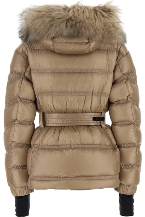 Coats & Jackets for Women Moncler Grenoble Beige Nylon Bernins Down Jacket