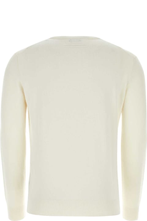 Zegna for Men Zegna Ivory Cashmere Sweater