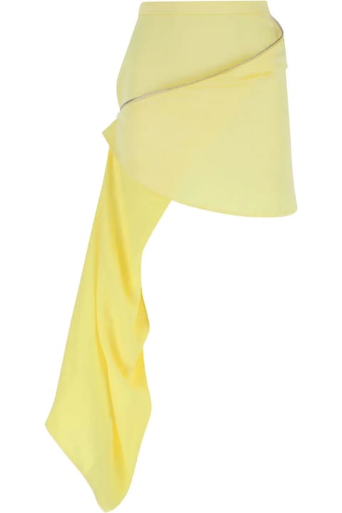 J.W. Anderson for Women J.W. Anderson Pastel Yellow Satin Mini Skirt