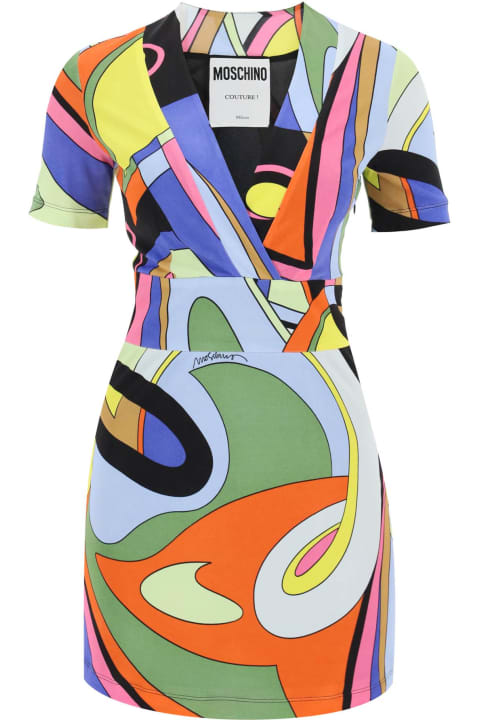Fashion for Women Moschino Multicolor Print Mini Dress