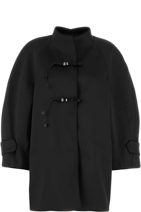 Ermanno Scervino for Women Ermanno Scervino Black Stretch Polyester Coat