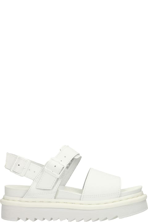 Voss Mono Sandals In White Leather