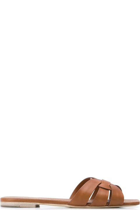 Saint Laurent Tribute Nu Pieds Leather Sandals