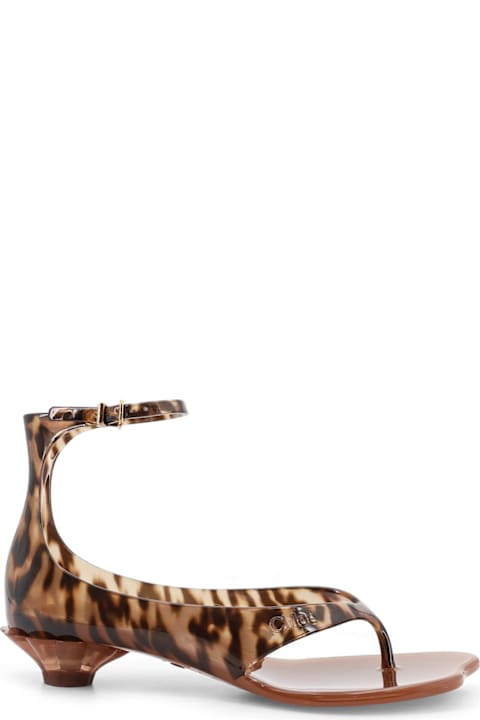 Chloé Jelly Tpu Sandals With Animal Print