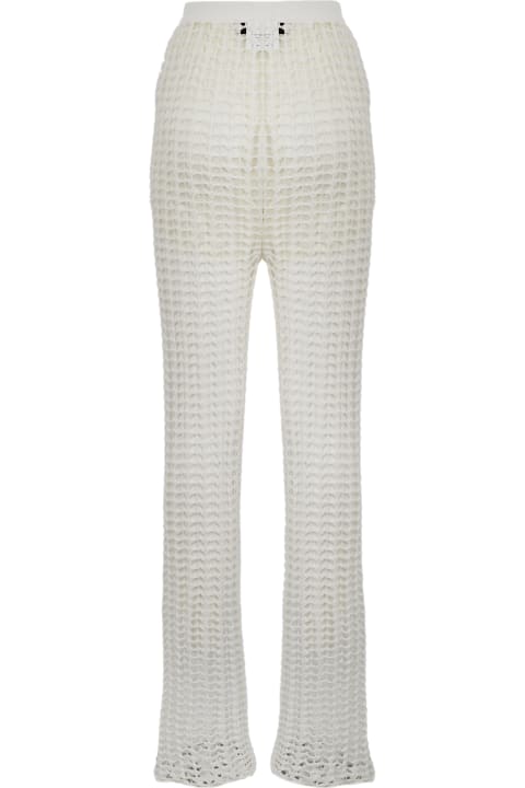 Knitted-effect Fabric Trousers