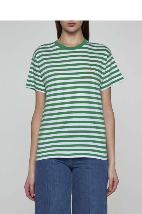 ウィメンズ新着アイテム Polo Ralph Lauren Striped Cotton T-shirt Polo Ralph Lauren