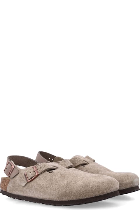 Birkenstock Tokio Nubuck Leather Mules With Strap