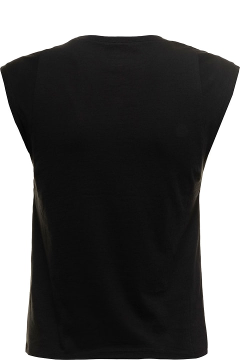Frame Woman's Le High Muscle Black Cotton T-shirt