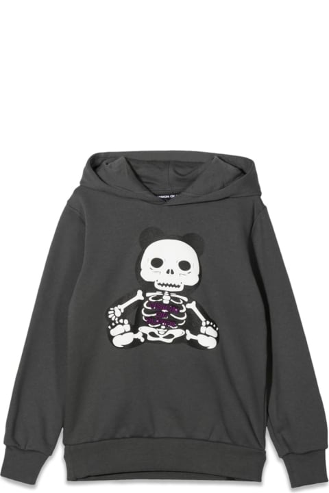 Vision of Super Sweaters & Sweatshirts for Boys Vision of Super Pandy Skeleton Print Hoodie