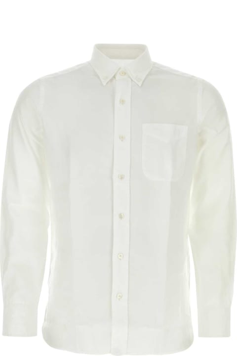 メンズ Tom Fordのウェア Tom Ford White Lyocell Shirt